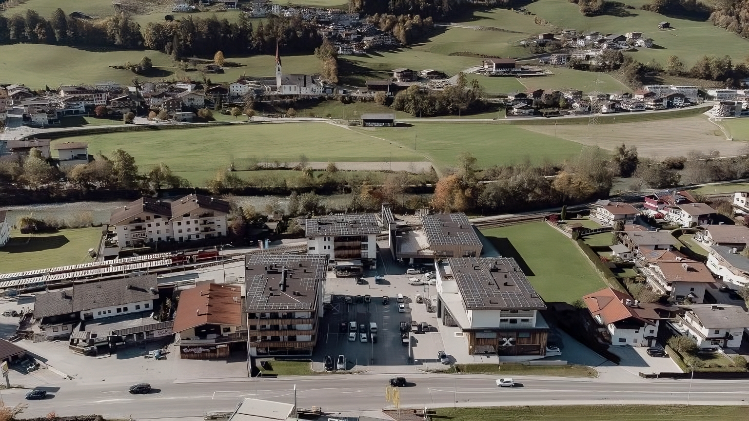 Raiffeisenplatz Ramsau Drohnenaufnahmen